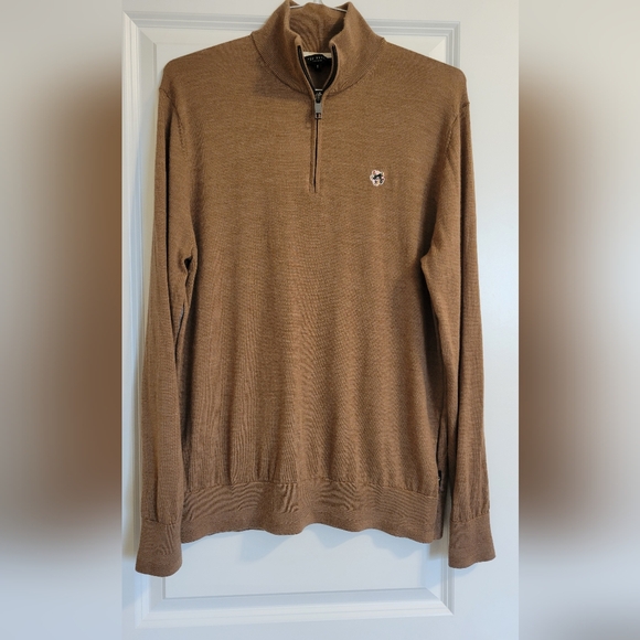 Ted Baker 100% Wool Quarter Zip Sweater - Picture 1 of 8